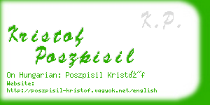 kristof poszpisil business card